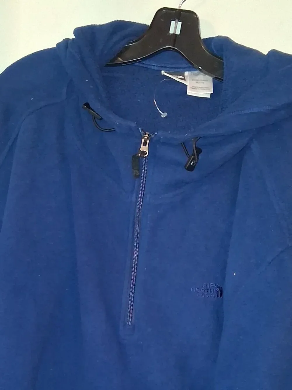 The North Face Jacket MEN SZ:XXL BLUE Anorak1/4 Zip Hoodie Fleece Lined POCKET..